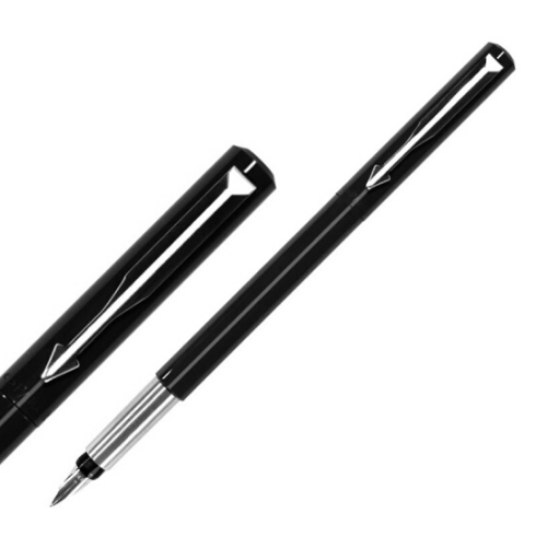 派克（PARKER）鋼筆威雅系列黑色膠桿印logo商務禮品定制
