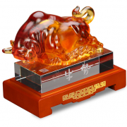 古法琉璃牛擺件家居辦公裝飾招財(cái)開(kāi)業(yè) 工藝禮品 商務(wù)禮品